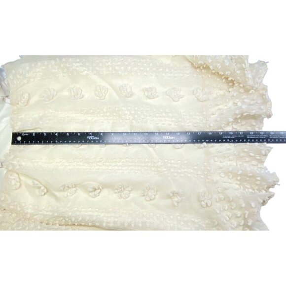 &MERCI Women Dress Size S Ivory Swiss Dot Pom Pom Maternity Sleeveless hg-30 - Picture 11 of 16